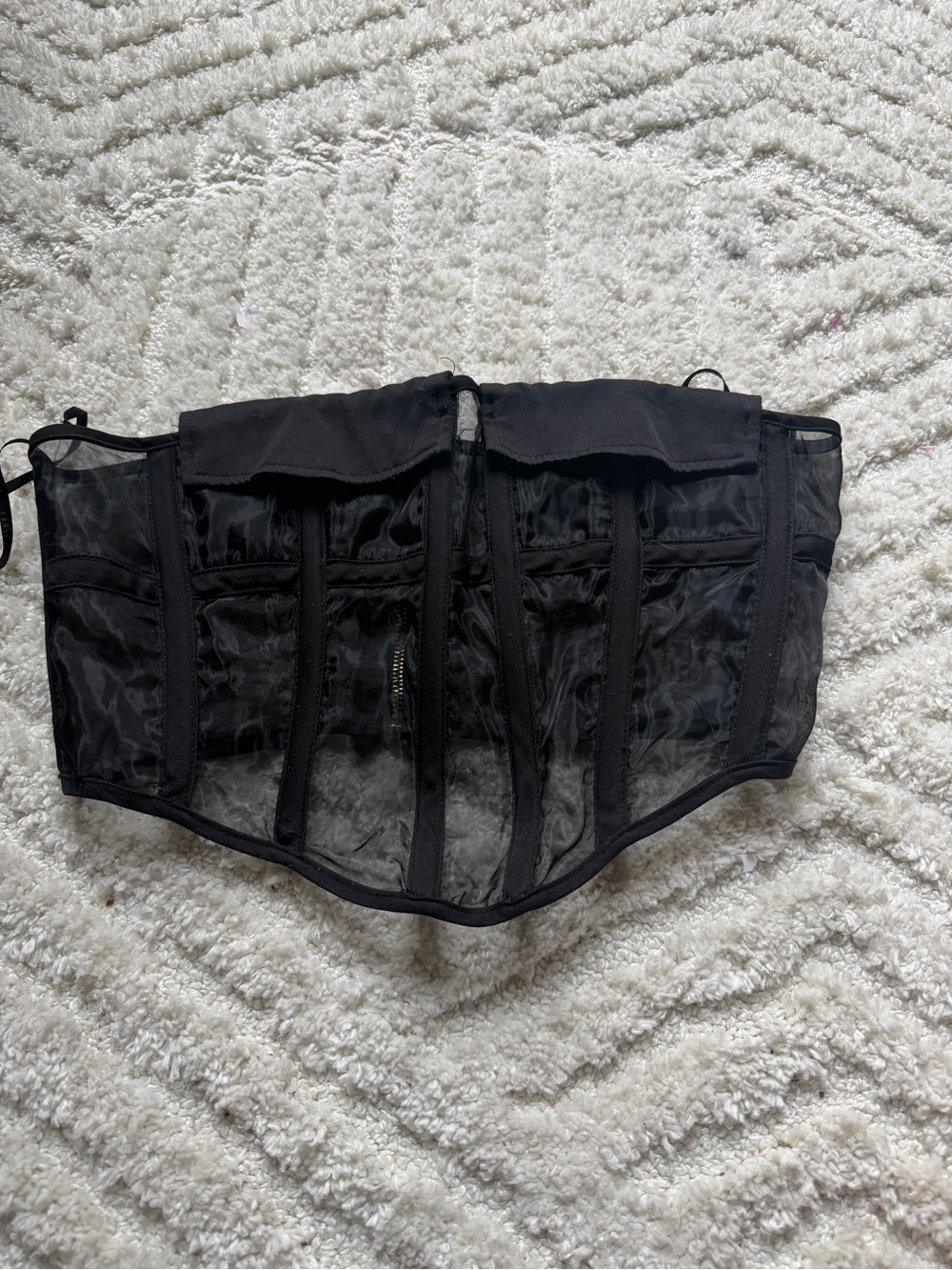 Club L London Black Mesh Corset